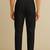 Men black poly silk solid ethnic trouser