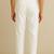 Men off white poly silk solid ethnic trouser