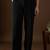 Men black modal solid regular korean pant