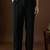 Men black modal solid regular korean pant