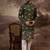 Men green silk blend solid embroidered straight kurta