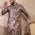 Men multi silk blend printed mandarin collar straight kurta