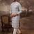 Men lavender viscose rayon solid embroidered straight kurta
