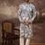 Men blue viscose rayon floral embroidered straight kurta