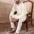 Men white silk blend embroidered mandarin collar straight kurta with trouser