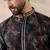 Men black silk blend printed mandarin collar straight kurta with trouser