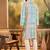 Men multi viscose rayon solid embroidered straight kurta