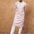 Men lavender silk blend solid embroidered straight kurta
