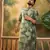Men green silk blend batik embroidered straight kurta