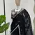 Black jimmy choo silk with 3mm sequence embroidery work lace border with blouse