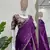 Wine jimmy choo silk with 3mm sequence embroidery work lace border with blouse