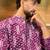 Men purple viscose rayon shibori embroidered straight kurta