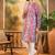Men multi viscose rayon batik embroidered straight kurta