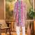 Men multi viscose rayon batik embroidered straight kurta