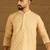 Men yellow viscose rayon bandhani embroidered straight kurta