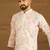 Men white viscose rayon floral embroidered straight kurta