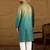 Men green cotton bandhani embroidered straight kurta