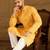 Men yellow cotton batik embroidered straight kurta