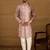 Men lavender viscose rayon solid embroidered straight kurta