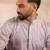 Men lavender silk blend ombre embroidered straight kurta