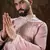 Men pink silk blend solid embroidered straight kurta