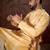 Men yellow silk blend floral printed straight kurta