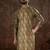 Men green silk blend floral printed straight kurta