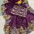 Plum Color jari Thread Embroidery work Satin Silk Saree