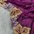 Plum Color jari Thread Embroidery work Satin Silk Saree