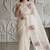 Off White Color Thread Embroidery Work Crystel Organza Saree