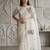 Off White Color Thread Embroidery Work Crystel Organza Saree