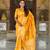 Yellow Color  Zari & Meenakari Weawing Border Work  Banarasi Silk Saree 