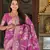 Plum Color  Zari & Meenakari Weawing Border Work  Banarasi Silk Saree 
