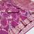 Plum Color  Zari & Meenakari Weawing Border Work  Banarasi Silk Saree 