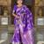 Purple Color  Zari & Meenakari Weawing Border Work  Banarasi Silk Saree 