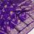 Purple Color  Zari & Meenakari Weawing Border Work  Banarasi Silk Saree 