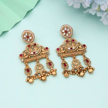 Rani color matte gold earrings 1