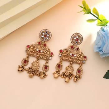 Rani color matte gold earrings 2