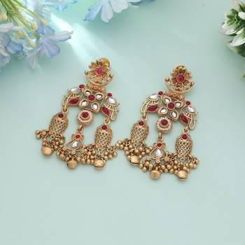 Rani color matte gold earrings 1