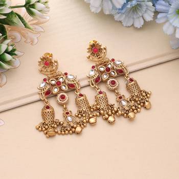 Rani color matte gold earrings 2