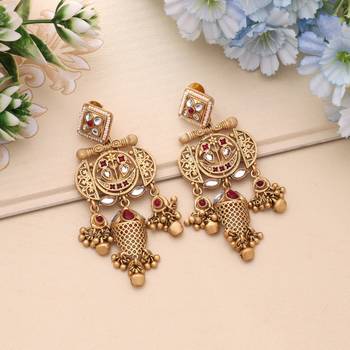 Rani color matte gold earrings 1