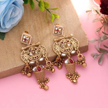 Rani color matte gold earrings 2
