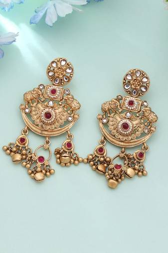 Rani color matte gold earrings