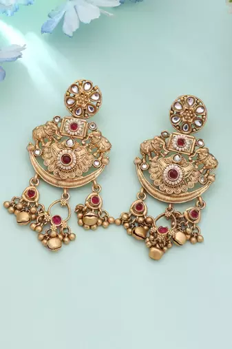 Rani color matte gold earrings