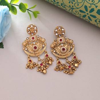 Rani color matte gold earrings 2