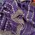Purple Color Beads and Sequence Embroidery Work space silk Saree 
