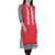Red Hand Embroidered Rayon Kurta