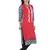Red Hand Embroidered Rayon Kurta