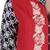 Red Hand Embroidered Rayon Kurta