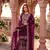 Wine faux georgette readymade sharara salwar suit- Full Stitched free size
